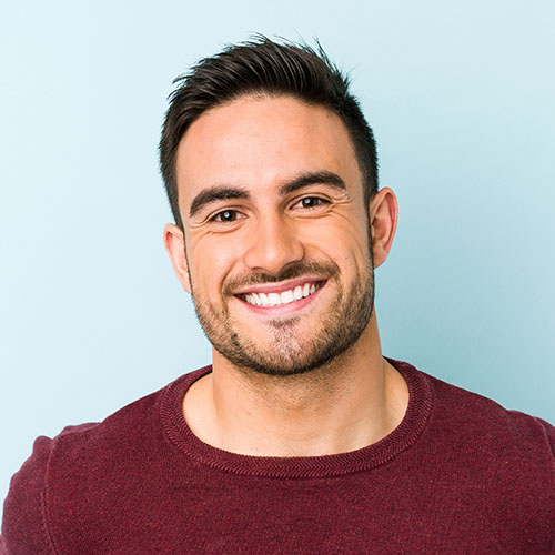 Young man smiling